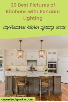 20 عکس زرق و برق دار از آشپزخانه با روشنایی آویز