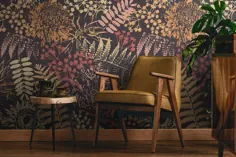 Grunge Ferns Wallpaper Wallpaper Self Adhesive Wallpaper دیوار نقاشی دیواری |  اتسی