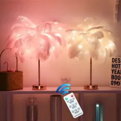 چراغ رومیزی کنترل از راه دور چراغ میز USB / AA باتری DIY خلاقانه نور گرم درخت پر آب گرم آباژور تزئینی اتاق خواب اتاق خواب عروسی - دیوارپوش ها - زندگی خانه خود را تزئین کنید