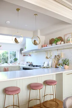 نوسازی کامل: آشکار کردن آشپزخانه سبز و صورتی و طلایی ما - شایسته سون
