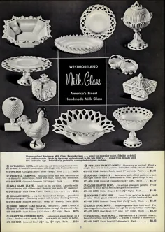 1954 PAPER AD ظرف شیشه ای شیرینی ساخته شده از شیر شیشه ای وست مورلند