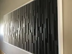 هنر دیوار چوبی- هنر سیاه و سفید-مجسمه سازی دیوار چوبی- هنر سه بعدی-هنر اصلاح شده چوب-هنر چوب گرادیان-هنر مدرن چوب-ساخته شده به سفارش