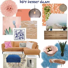 70's Desert Glam فضای زندگی فضای داخلی طراحی فضای داخلی Mood Board توسط JoannaLee