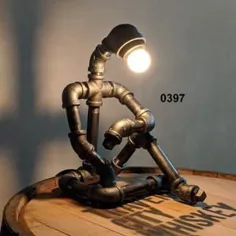 لامپ لوله صنعتی؛  لامپ ربات ؛  PipeMan ، میز کار ، چراغ میز؛  لامپ لوله؛  ورزش؛  نشستن ؛  لامپ لهجه ای