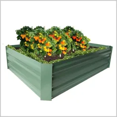 جعبه کاشت فلزی بدون زنگ زدگی در فضای باز 3x3x1FT کیت تختخواب باغی کوچک برای سبزی...