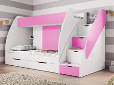 تختخواب دو طبقه با ذخیره سازی