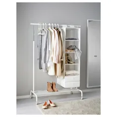 قفسه لباس سفید RIGGA - محبوب و عملی - IKEA