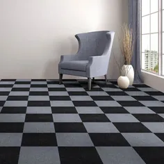 کاشی فرش Achim Nexus و چوب فرش به رنگ خاکستری (مجموعه 12 عددی)