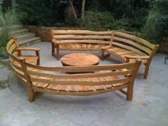 نیمکت چوبی در فضای باز ، بهترین مکان برای نشستن - 1001 باغ