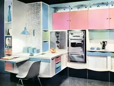 یکپارچهسازی با سیستمعامل تزئینات و مبلمان دهه 1940 دهه 1950: ایده های آشپزخانه یکپارچه