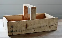 نحوه ساخت یک جعبه چوبی دسته دار روستایی در مزرعه از پالت چوب |  گره از زمان