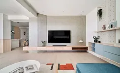 Ne_On Apartment: ترکیبی از گرافیک هندسی و پالت کم رنگ و مه آلود