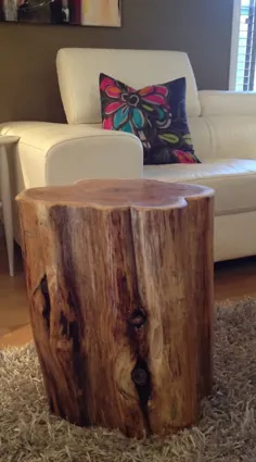میز قهوه تنه درخت برای فروش Download-LARGE Wood Stump Side جداول میزهای انتهایی قهوه تابلو ...