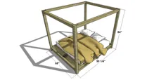 طرح های مبلمان DIY رایگان // نحوه ساخت یک تخت خواب سایبان به اندازه یک ملکه - طراحی محرمانه