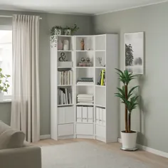 ترکیب کتابخانه BILLY / محلول crn - سفید - IKEA