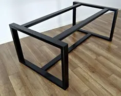 پایه های میز فلزی - سبک سنگین X - پایان نیکل مسواک - مجموعه ای از 2 - پایه های قابل تنظیم قابل تنظیم