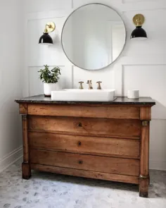 نگاهی به 10: کنسول سینک ظرفشویی حمام زیبا که از Vintage Dressers ساخته شده است