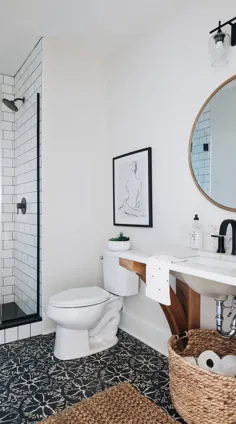 73+ حمام سیاه و سفید (تازه و خنک) - طراحی حمام