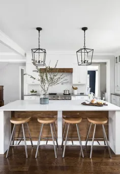 ایده های آشپزخانه خانه مدرن سفید و چوبی - بشکه ترشی
