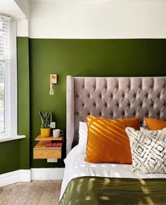 تاش بردلی در اینستاگرام: "Green 05: یکی از رنگهای مورد علاقه من برای استفاده در اتاق خواب است.  این سبز زیتونی تیره و عمیق غیرقابل مقاومت است.  خاکستری ظریف آن ... "