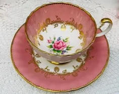 فنجان چای خوری Radfords Fenton Vintage Cup و Saucer All Gold Tea |  اتسی