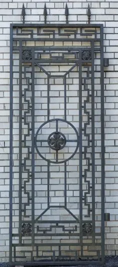 جفت دروازه های ورود فرفورژه Art Art Deco فرانسه - 08 ژوئیه 2017 |  عتیقه جات بارون قرمز در GA