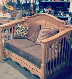 صندلی عشق نیمکت باغ تختخواب استفاده شده |  اتسی