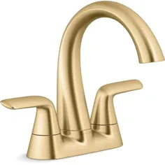 KOHLER Avail Vibrant Moderne Brunch Brass 2-Handle 4-in Centerset WaterSense Bath Sink شیرآلات با تخلیه Lowes.com