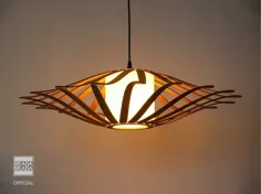 بشقاب پرنده ، چراغ سقفی ، چراغ سقفی چوبی ، چراغ سقفی چوبی ، چراغ آویز چوبی ، وسایل روشنایی ، چادر