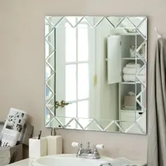 آینه دیواری مثلث دکور سرزمین عجایب - 27.6W x 27.6H در.