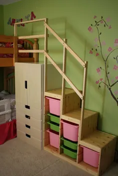 پله های تختخواب سفارشی با ارتفاع کامل - هکرهای IKEA