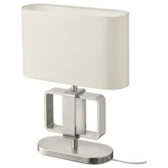 UPPVIND لامپ میز با لامپ LED ، نیکل / سفید ، 19 "- IKEA