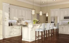 3 کابینت آشپزخانه آنتیک برتر ، کابینت آشپزخانه سفید سبک آنتیک