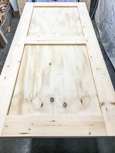 نحوه ساخت درب انبار با تخته سه لا و تخته های 1x6