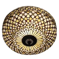 داخلی سقف 1900 Mille Feux Tiffany Flush Light