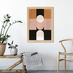 Minimal Abstract Print Decg Hygge 2019 چکیده هنر صورتی |  اتسی