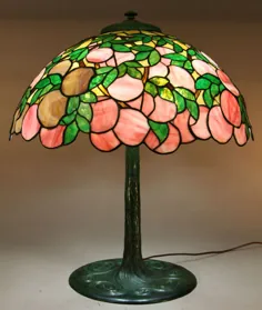 Colonial Art Glass Company Hydrangea Table Lamp، شیکاگو