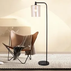 انبار Tiffany Varde Matte Black 1-Light Floor Lamp-D11061 - The Home Depot