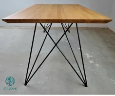پایه میز ناهار خوری استیل (2 پایه).  پایه میز توری فلزی پروانه ای برای میز آشپزخانه.