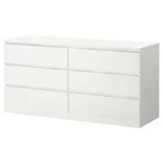 کمد 6 کشویی MALM ، سفید ، 63x30 3/4 "- IKEA