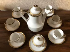 ست چای چین باواریایی ست چای طلای 22 عیار چین سفید |  اتسی