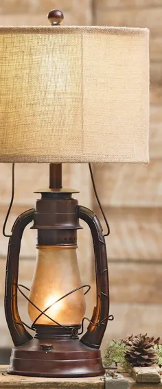 Rustic Vintage Lamp |  میز و طبقه لامپ های Slate Mountain