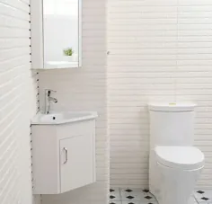 گوشه گوشه حمام Vanity Unit کابینت رختکن سرامیک حوضچه صرفه جویی در فضای |  eBay