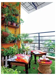 بالکن کوچک باغ آپارتمان هند