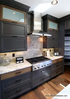 40 آشپزخانه زیبا با کابینت آشپزخانه خاکستری