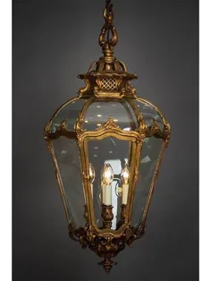 Lantern Lantern - 6 Panel Hinged Door (with قفل) حدود 1880 - Antique Rococo (vintage retro antique style)