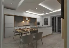 لاک سفید رنگ و پوشش غشایی کابینت شربت خانه واحد تلویزیون طرح و مدل های آشپزخانه