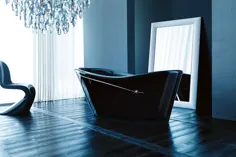 وان های سیاه برای ایده های مدرن حمام با نصب مستقل