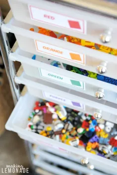 راه حل جادویی سازماندهی LEGO و برچسب های قابل چاپ رایگان - ساخت لیموناد