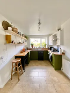 آشپزخانه رنگ سبز
